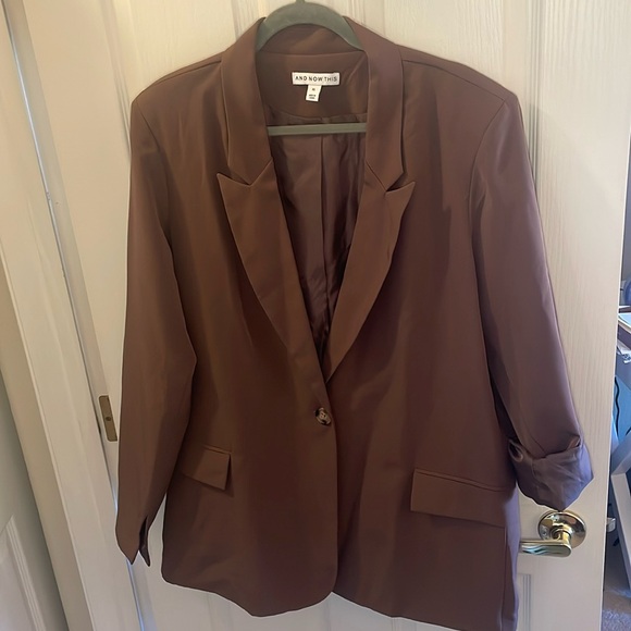 And Now This Jackets & Blazers - AND NOW THIS | Chocolate Brown Oversized Blazer, size XL - NWOT